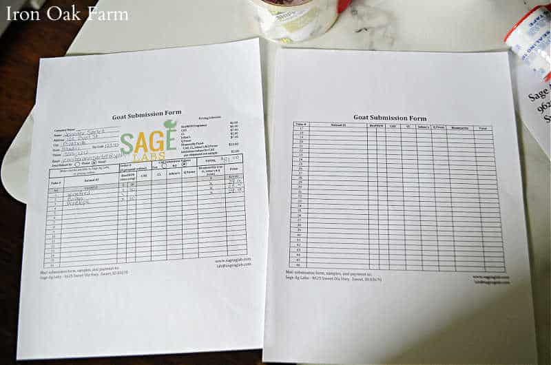 Sage Laboratory Form